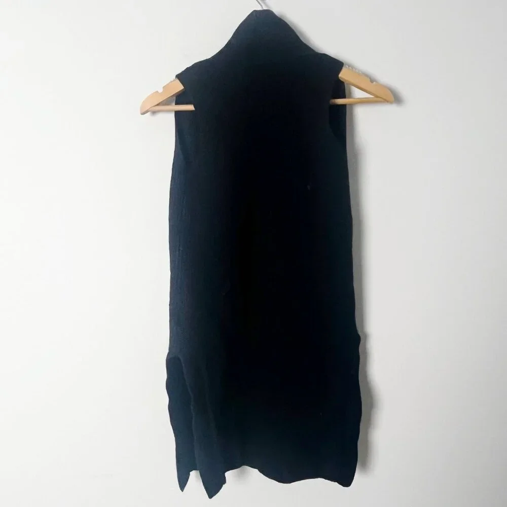 2/$30 Wilfred Black Wool Open Sleeveless Cardigan Sweater XS